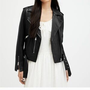 ALL SAINTS leather moto jacket.